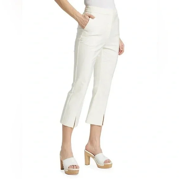 Derek Lam 10 Crosby Bianca Split Ankle Crop Pants Off White Size6 - Picture 3 of 15